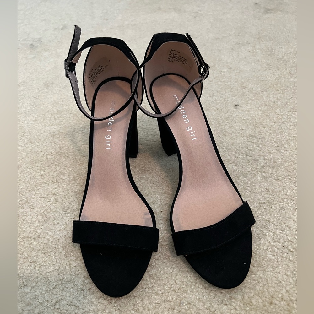 Women’s Size 8 Madden Girl Black Suede High Heels